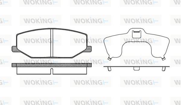 Woking P0903.10 - Тормозные колодки, дисковые, комплект autospares.lv