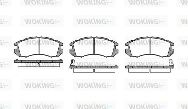 Woking P0913.12 - Тормозные колодки, дисковые, комплект autospares.lv
