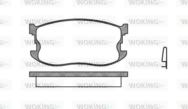 Woking P0983.04 - Тормозные колодки, дисковые, комплект autospares.lv