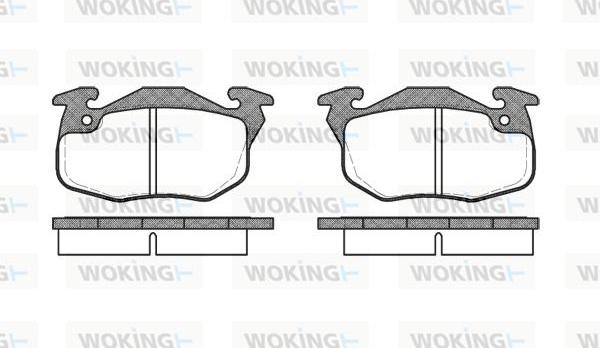 Woking P0923.10 - Тормозные колодки, дисковые, комплект autospares.lv