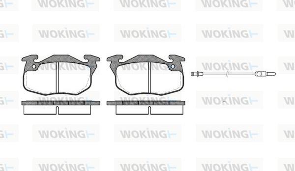 Woking P0923.12 - Тормозные колодки, дисковые, комплект autospares.lv