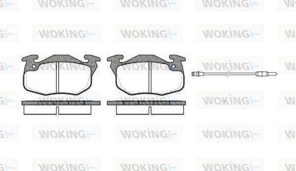 Woking P0923.22 - Тормозные колодки, дисковые, комплект autospares.lv