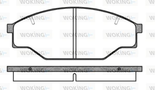 Woking P0973.10 - Тормозные колодки, дисковые, комплект autospares.lv