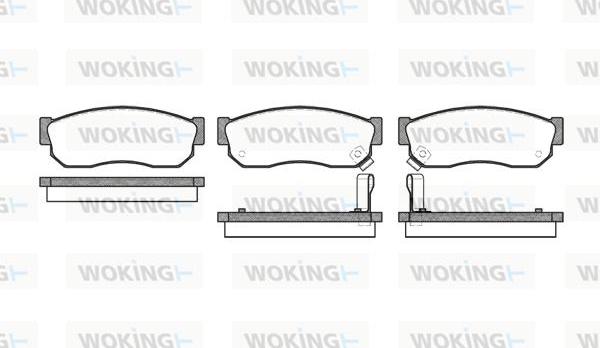 Woking P0493.02 - Тормозные колодки, дисковые, комплект autospares.lv