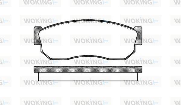 Woking P0493.10 - Тормозные колодки, дисковые, комплект autospares.lv