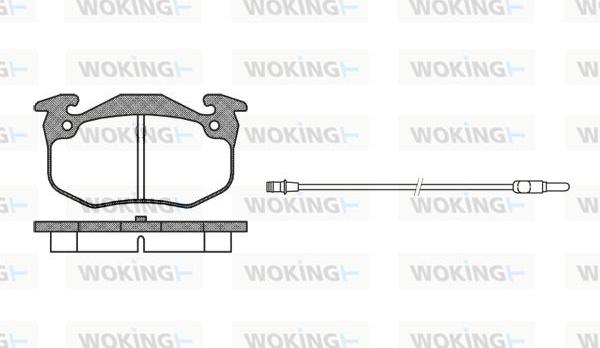 Woking P0443.92 - Тормозные колодки, дисковые, комплект autospares.lv