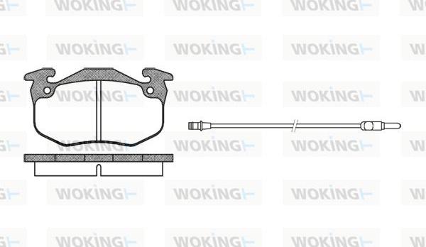 Woking P0443.42 - Тормозные колодки, дисковые, комплект autospares.lv