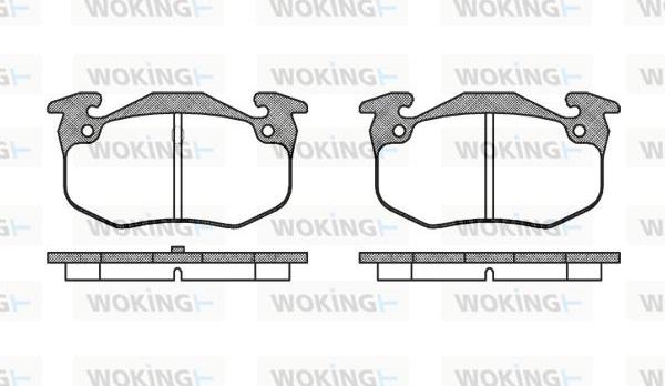 Woking P0443.50 - Тормозные колодки, дисковые, комплект autospares.lv