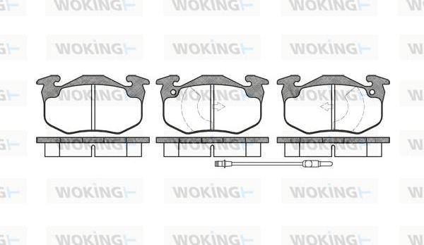 Woking P0443.02 - Тормозные колодки, дисковые, комплект autospares.lv