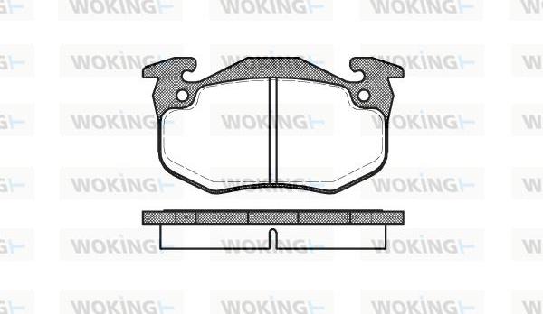 Woking P0443.80 - Тормозные колодки, дисковые, комплект autospares.lv