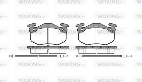 Woking P0443.24 - Тормозные колодки, дисковые, комплект autospares.lv