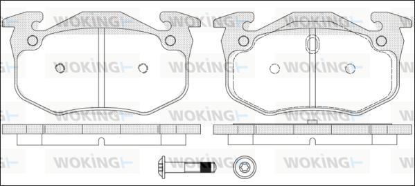 Woking P0443.70 - Тормозные колодки, дисковые, комплект autospares.lv