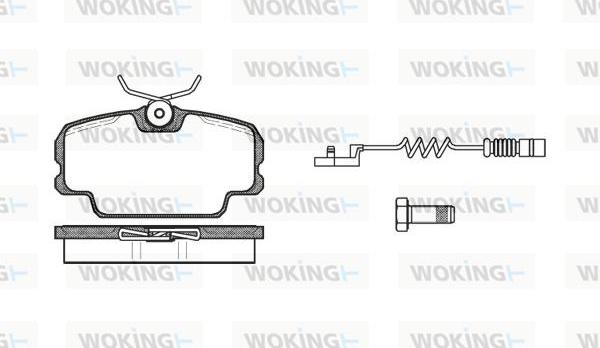 Woking P0453.02 - Тормозные колодки, дисковые, комплект autospares.lv