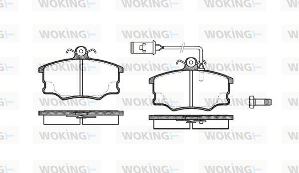 Woking P0463.52 - Тормозные колодки, дисковые, комплект autospares.lv