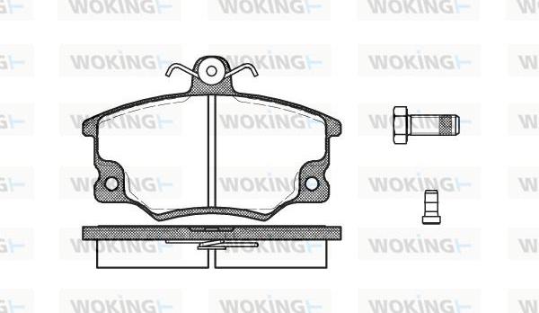Woking P0463.14 - Тормозные колодки, дисковые, комплект autospares.lv