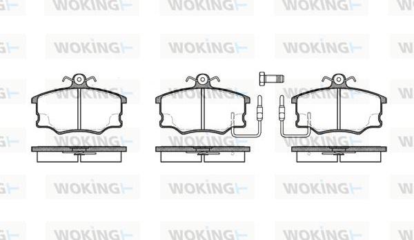 Woking P0463.32 - Тормозные колодки, дисковые, комплект autospares.lv
