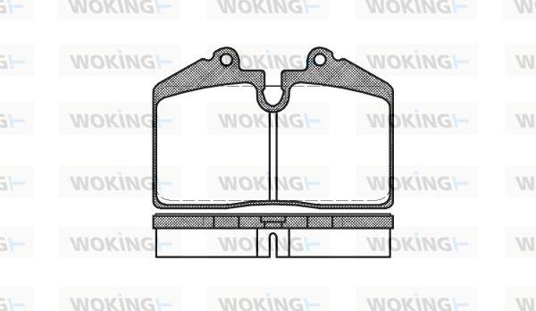 Woking P0403.20 - Тормозные колодки, дисковые, комплект autospares.lv