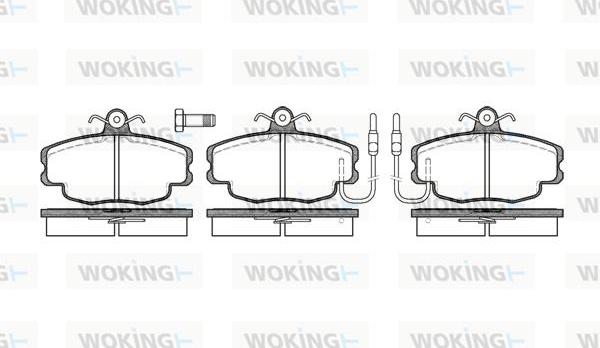 Woking P0413.02 - Тормозные колодки, дисковые, комплект autospares.lv