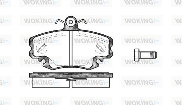 Woking P0413.10 - Тормозные колодки, дисковые, комплект autospares.lv