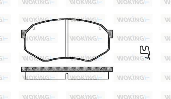 Woking P0483.14 - Тормозные колодки, дисковые, комплект autospares.lv