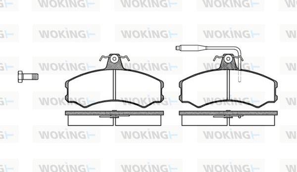 Woking P0433.02 - Тормозные колодки, дисковые, комплект autospares.lv