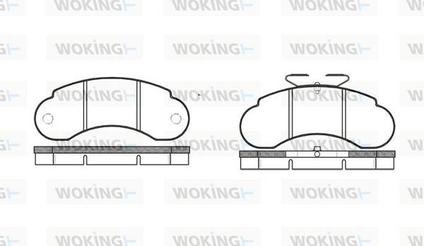 Woking P0423.00 - Тормозные колодки, дисковые, комплект autospares.lv