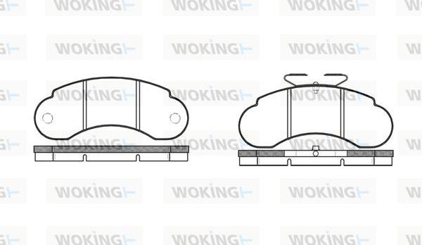 Woking P0423.10 - Тормозные колодки, дисковые, комплект autospares.lv