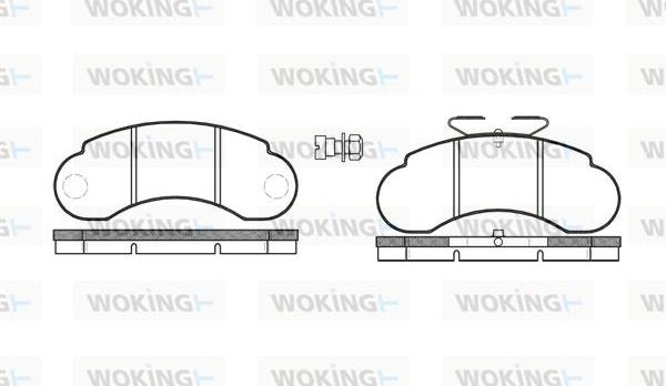 Woking P0423.20 - Тормозные колодки, дисковые, комплект autospares.lv