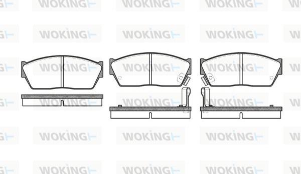 Woking P0473.02 - Тормозные колодки, дисковые, комплект autospares.lv