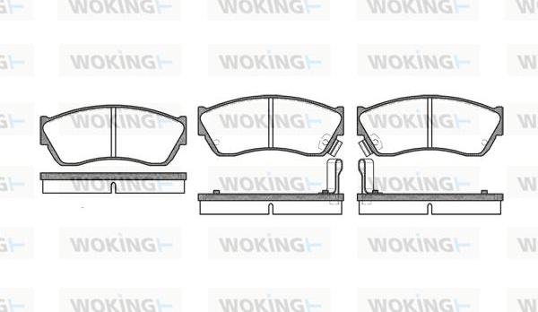 Woking P0473.22 - Тормозные колодки, дисковые, комплект autospares.lv