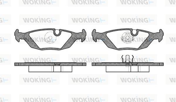 Woking P0553.00 - Тормозные колодки, дисковые, комплект autospares.lv