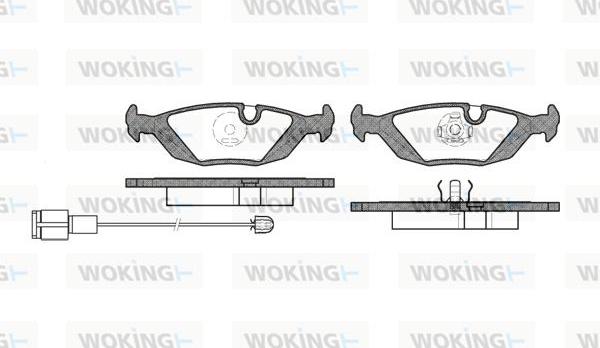 Woking P0553.02 - Тормозные колодки, дисковые, комплект autospares.lv