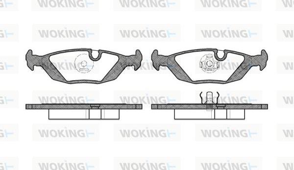 Woking P0553.10 - Тормозные колодки, дисковые, комплект autospares.lv