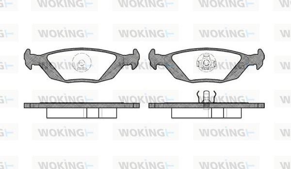 Woking P0553.20 - Тормозные колодки, дисковые, комплект autospares.lv