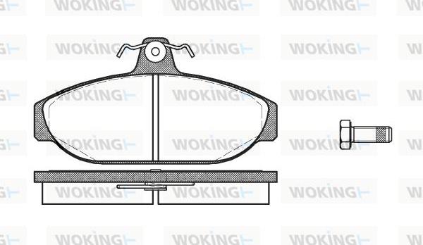 Woking P0563.00 - Тормозные колодки, дисковые, комплект autospares.lv