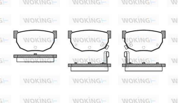 Woking P0513.02 - Тормозные колодки, дисковые, комплект autospares.lv