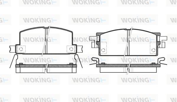 Woking P0533.04 - Тормозные колодки, дисковые, комплект autospares.lv