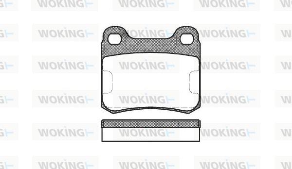 Woking P0573.00 - Тормозные колодки, дисковые, комплект autospares.lv