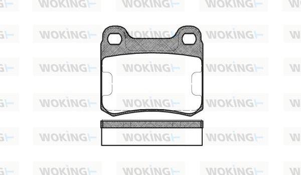 Woking P0573.10 - Тормозные колодки, дисковые, комплект autospares.lv