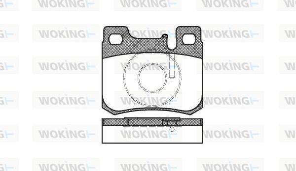 Woking P0573.20 - Тормозные колодки, дисковые, комплект autospares.lv