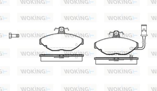 Woking P0693.01 - Тормозные колодки, дисковые, комплект autospares.lv