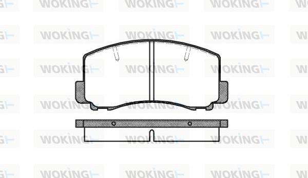 Woking P0653.00 - Тормозные колодки, дисковые, комплект autospares.lv