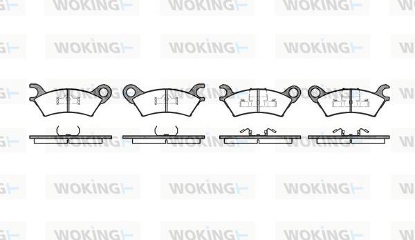 Woking P0603.00 - Тормозные колодки, дисковые, комплект autospares.lv