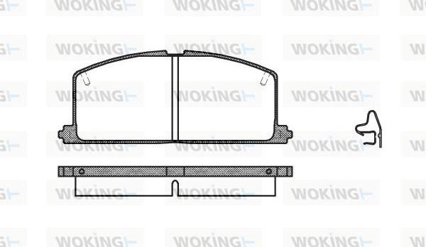 Woking P0673.04 - Тормозные колодки, дисковые, комплект autospares.lv