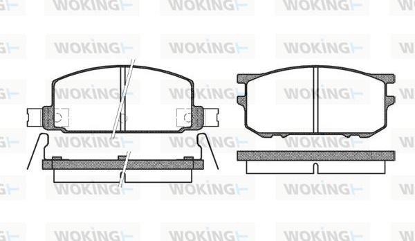 Woking P0093.12 - Тормозные колодки, дисковые, комплект autospares.lv