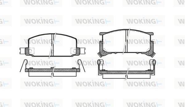 Woking P0093.34 - Тормозные колодки, дисковые, комплект autospares.lv