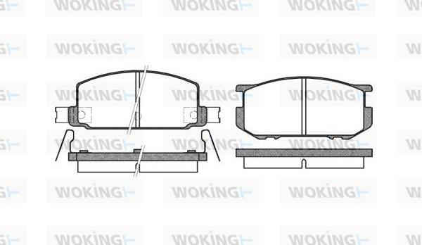 Woking P0093.22 - Тормозные колодки, дисковые, комплект autospares.lv