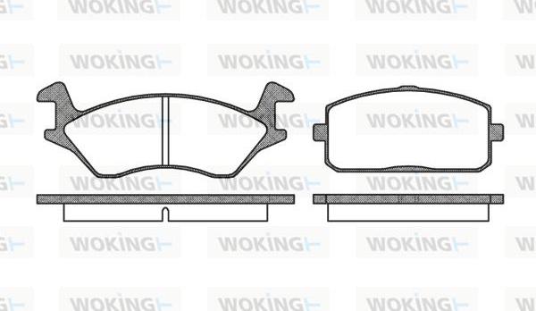 Woking P0053.00 - Тормозные колодки, дисковые, комплект autospares.lv