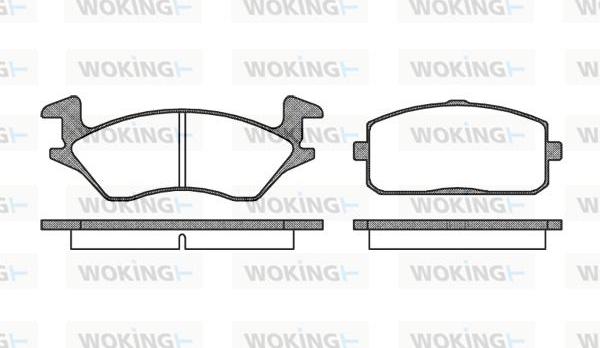 Woking P0053.10 - Тормозные колодки, дисковые, комплект autospares.lv