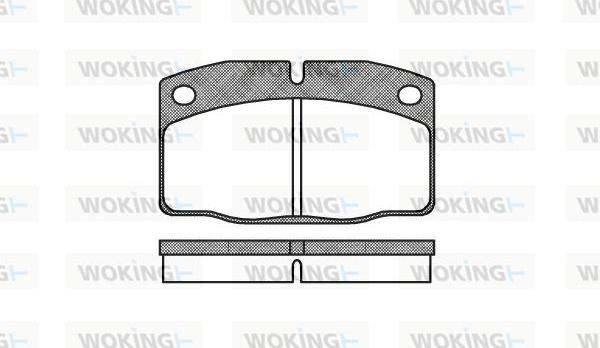 Woking P0013.00 - Тормозные колодки, дисковые, комплект autospares.lv